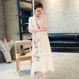 Dress Cantik Terbaru - Kimono Summer Dress Loose Two Piece Vintage - Cantik Menawan