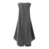 Fashion Matching Sets 2022 ZANZEA Summer WomenTracksuit Casual Sleeveless Asymmetrical Blouse Suits 2PCS Loose Pant Sets