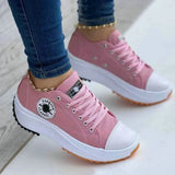 Women Pattern Canvas Sneakers Women Casual Shoes 2022 Women Sneakers Shoes Flat Lace-Up Zapatillas Mujer Chaussure Femme