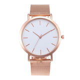Jam Tangan Wanita Terbaru Murah dan Gratis Ongkos Kirim - Rose Gold Simple Fashion Women Wrist Luxury Watch - Cantik Menawan