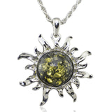 Sun Lucky Flossy Tibet Silver Pendant Necklace - Cantik Menawan