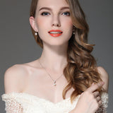 Kalung Perak Wanita Sterling Silver Simulated Pearl Pendant - Cantik Menawan