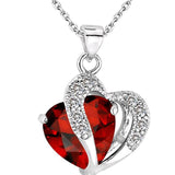 Kalung Heart Pendant Crystal Jewelerry - Cantik Menawan