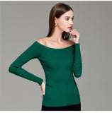 Sweater Wanita Cantik Strapless Off Shoulder Pullover Wool - Cantik Menawan