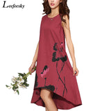 Autumn Vintage Long Maxi Dress - Linen - Cantik Menawan