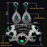 Crystal Set Perhiasan Rhinestone Austrian Gelang + Anting-anting - Cantik Menawan