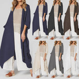 Celmia Kimono Antik Wanita 2022 Kaus Panjang Musim Gugur Blus Kardigan Blus Penutup Pantai Kasual dengan Sabuk Atasan Besar Wanita