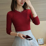 Sweater Baru Wanita Cantik Elastic Solid Turtleneck Knitted Pullovers - Cantik Menawan