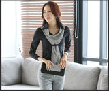 Baju Kantor/Pakaian Kerja Wanita Resmi Model Terbaru Shirt Slim Formal Scarf Collar - Cantik Menawan