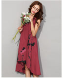 Autumn Vintage Long Maxi Dress - Linen - Cantik Menawan