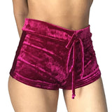 Pink Velvet Shorts Fashion Sexy Short Pants - Cantik Menawan