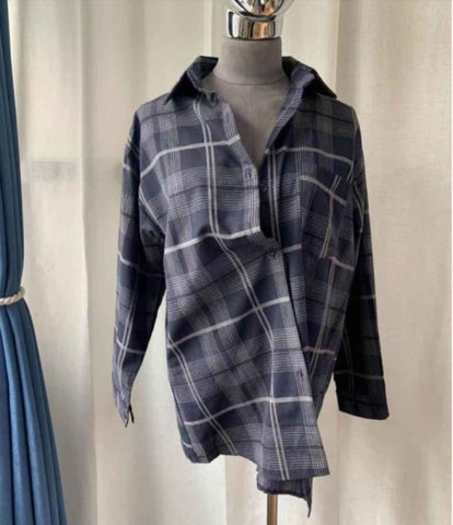 Plaid Women Blouses 2021 Spring Shirt Female Womens Blouse Fall Maxi Blusas Casual Elegant Vintage Long Sleeve Cotton Oversize