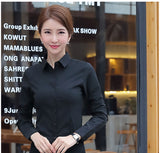 Korean Women Cotton Shirts White Shirt Women Long Sleeve Shirts Tops Office Lady Basic Shirt Blouses Plus Size Woman Blouse 5XL