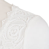 Atasan Blouse Wanita Cantik - Lace Vintage Sleeveless White - Cantik Menawan