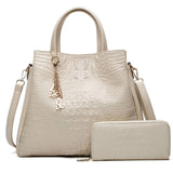 Tas Wanita Kulit PU Leather Shoulder Bags - Tote Bag GRATIS Purse/Dompet - Cantik Menawan