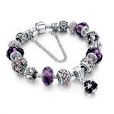 Gelang Wanita Cantik Crystal & Glass Beads Pulsera Charm Bracelets - Cantik Menawan