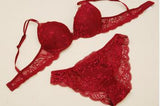 Pakaian Dalam Undewear Wanita Absolute Luxury Seksi Red Bra Set - Cantik Menawan