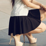 Skirt Wanita High Waist Elastic Mini Skirt - Cantik Menawan