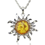Sun Lucky Flossy Tibet Silver Pendant Necklace - Cantik Menawan