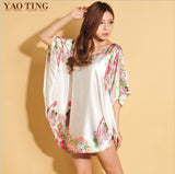 Pakaian Tidur Wanita Cantik - Sleepwear Satin Silk Floral - Cantik Menawan