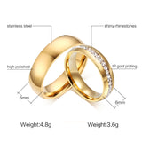 Cincin Kawin atau Tunangan Bands Ring Untuk Wanita dan Pria 6mm Stainless Steel - Cantik Menawan