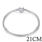 Gelang Wanita Cantik 5 Style Silver Plated LOVE Snake Chain Bracelet & Bangle 16CM-21CM Pulsera - Cantik Menawan
