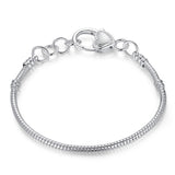 Gelang Wanita Cantik 5 Style Silver Plated LOVE Snake Chain Bracelet & Bangle 16CM-21CM Pulsera - Cantik Menawan