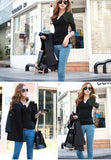 Blouse Wanita Baru Model Korea V-Neck  Knitted Long Sleeve - Cantik Menawan
