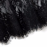 Dress Wanita Transparant Casual Long Black Short Sleeve O Neck - Cantik Menawan