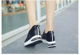 Sepatu Wanita Cantik - High Top Autumn Quality Leather Wedges Casual Shoes - Cantik Menawan