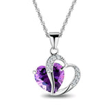 Kalung Heart Pendant Crystal Jewelerry - Cantik Menawan