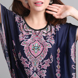 New Fashion Casual Blouse Wanita Loose Chiffon Shirts Retro Floral Printed - Cantik Menawan