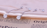 Anting Cantik High Quality Warna Perak Shining Crystal Shambhala Long Tassel - Cantik Menawan