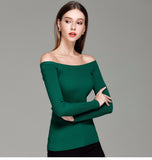 Sweater Wanita Cantik Strapless Off Shoulder Pullover Wool - Cantik Menawan
