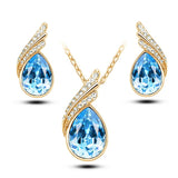Austrian Crystal Jewelry Sets - Silver And Gold Plated Jewelry Sets - Cantik Menawan