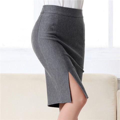 Skirt Wanita  - High Waist Work Slim Pencil Skirt - Cantik Menawan