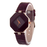 Perhiasan Jam Wanita Black Geometry Quartz Wrist Watches - Cantik Menawan
