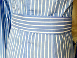 Dress Wanita Terbaru Model Long Dress Stripe Blue Mini Casual dan Baju Kerja - Cantik Menawan