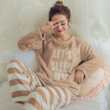 Piyama Wanita Jaket Tidur Model Baru Gambar Cartoon 1Set plus Celana Bawahan - Cantik Menawan