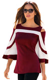 Pakaian Blouse Wanita Model Terbaru Desain Cold Shoulder Cantik - Cantik Menawan