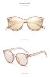Kacamata Wanita Anti UV Kekinian Luxury Flat Top Cat Eye Sunglasses Elegant - Cantik Menawan