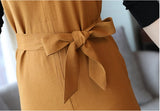 Dress Wanita Cantik - Two Pieces Casual Long Sleeve Autumn Split Dress - Cantik Menawan