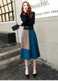 Dress Korea Cantik & Trendy - Long Sleeved 2 Sets Female Dress - Cantik Menawan