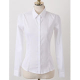 Kemeja Putih Wanita Terbaru untuk Kerja dan Casual Slim Office Blouse - Cantik Menawan