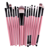 15Pcs Makeup Brushes Kuas Makeup Set Eye Shadow Foundation Eyeliner Eyelash Lip Make Up Brush - Cantik Menawan