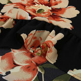 Blouse Cantik Floral Print Long Sleeve Casual Ruffles - Cantik Menawan