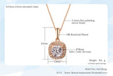Kalung Wanita Terbaru Top Quality Classic Crystal Rose Gold Kristal Austria - Cantik Menawan