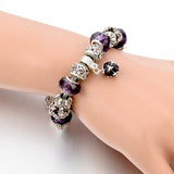 Gelang Perak Crystal Purple - Cantik Menawan