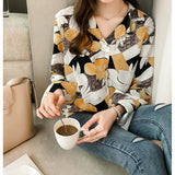 Blouse Wanita Korean Style Chic Printed - Cantik Menawan