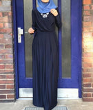 Baju Wanita Terbaru Murah Diskon dan Gratis Ongkir - Elegant Muslimah Pleated Abaya - Cantik Menawan